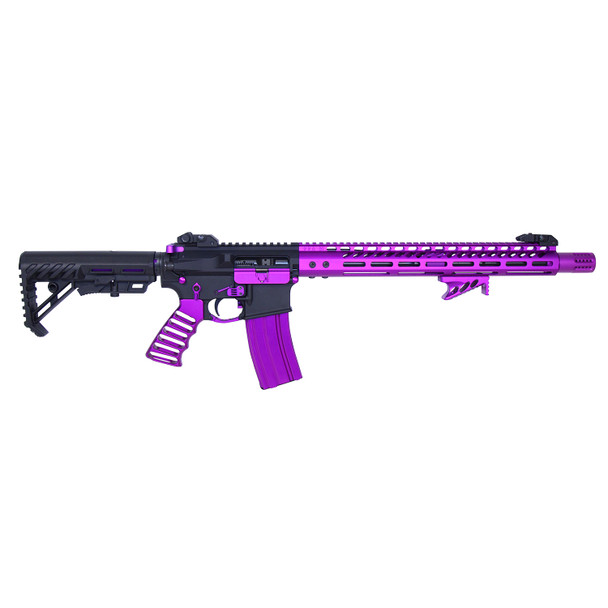 AR Platform Purple Anodized Ultralight Skeletonized Pistol Grip — image 2