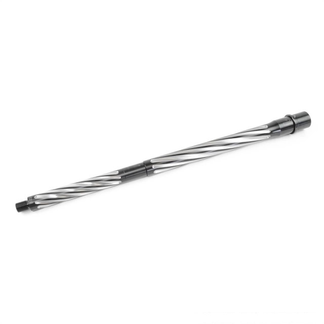 F1 Firearms Threaded 223 Wylde Dimple Fluted Rifle Barrel – 16in – Black Nitride